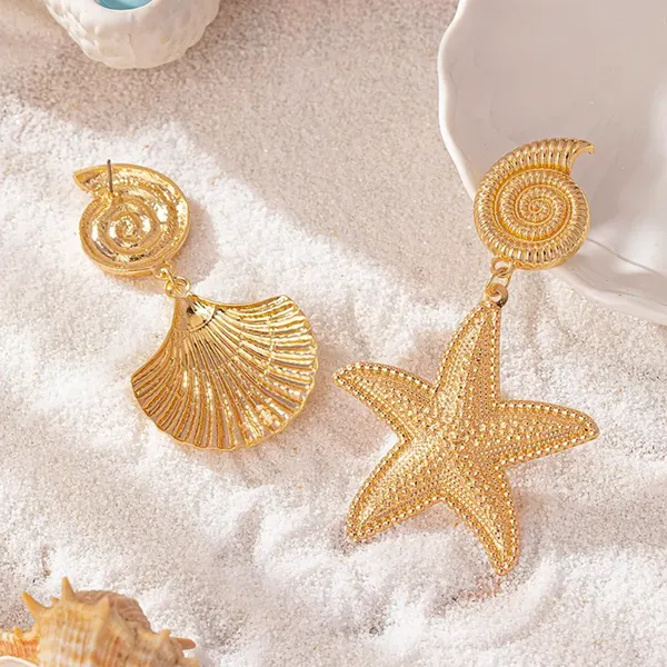 Starfish_Shell_Dangle_Drop_Earrings