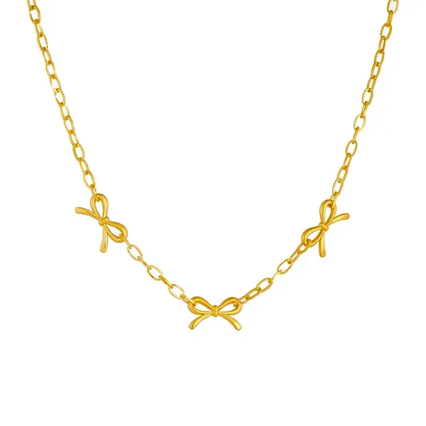 Triple_Bow_Knot_Charms_Necklace
