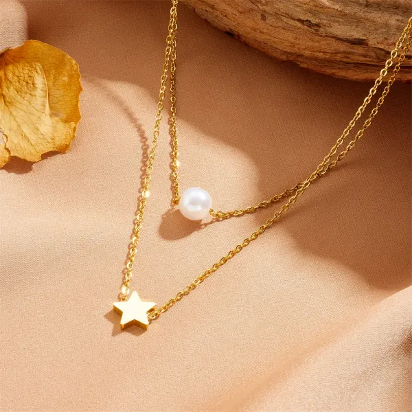 Pearl_N_Star_Double_Layered_Necklace