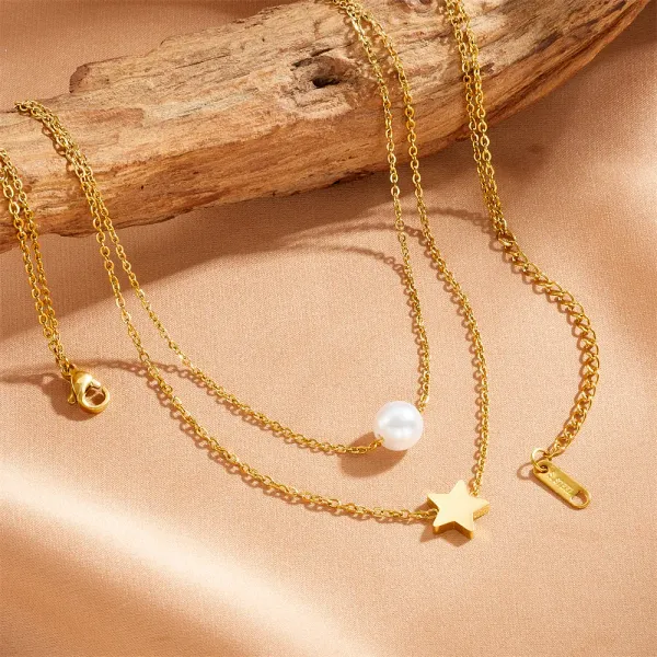 Pearl_N_Star_Double_Layered_Necklace