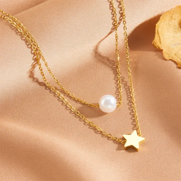 Pearl_N_Star_Double_Layered_Necklace