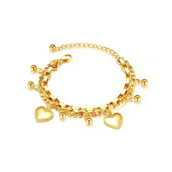 Puffy_Hearts_Double_Layered_Charm_Bracelet