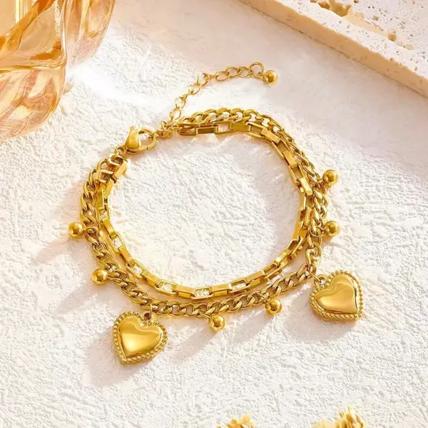 Puffy_Hearts_Double_Layered_Charm_Bracelet
