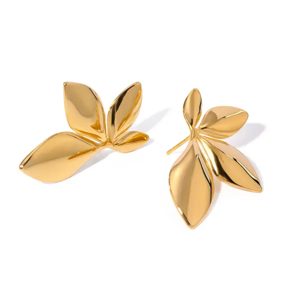 Leaf_Bold_Stud_Earrings