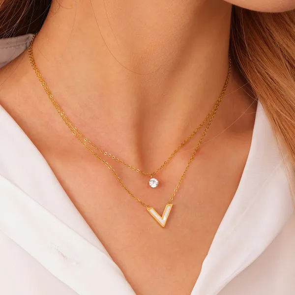 Double_Layered_V_Initial_Necklace