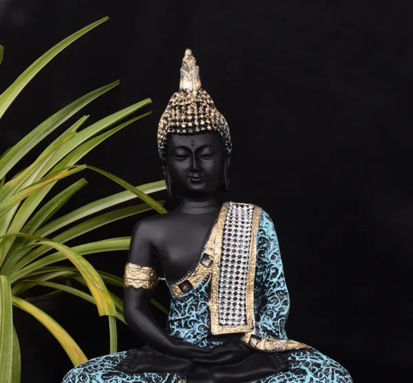 Black_&_Light_Blue_Polyresin_Premium_&_Elegant_Buddha_Statue