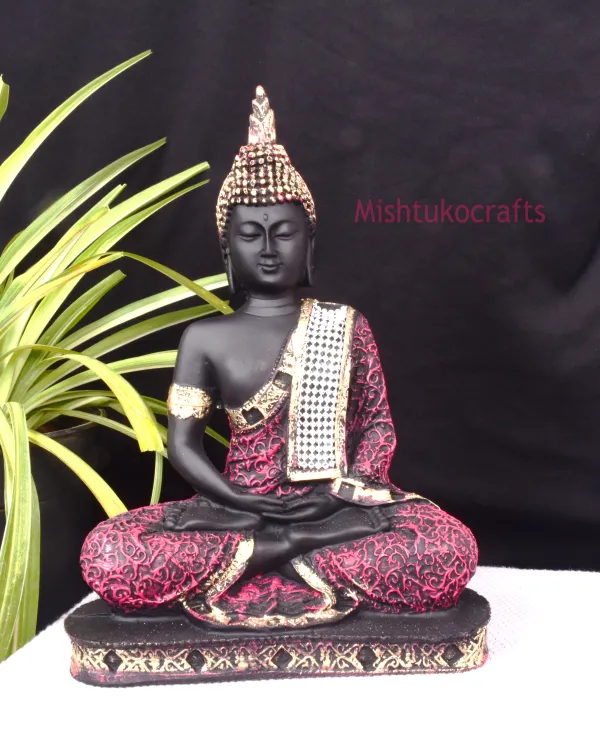Black_&_Red_Polyresin_Premium_&_Elegant_Buddha_Statue
