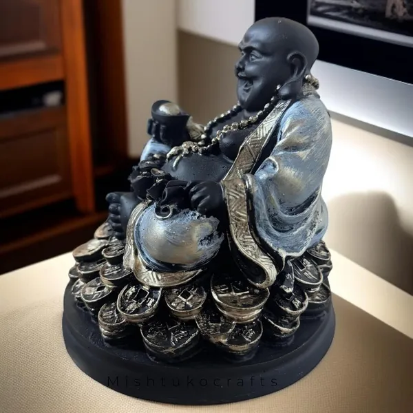 Black_,_Orange_,_Gold_,_Silver_&_Red_Resin_Premium_&_Elegant_Laughing_Buddha_Statue
