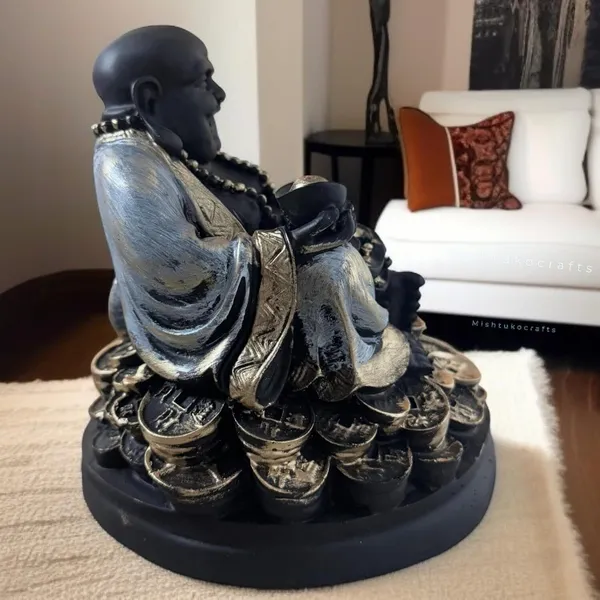 Black_,_Orange_,_Gold_,_Silver_&_Red_Resin_Premium_&_Elegant_Laughing_Buddha_Statue