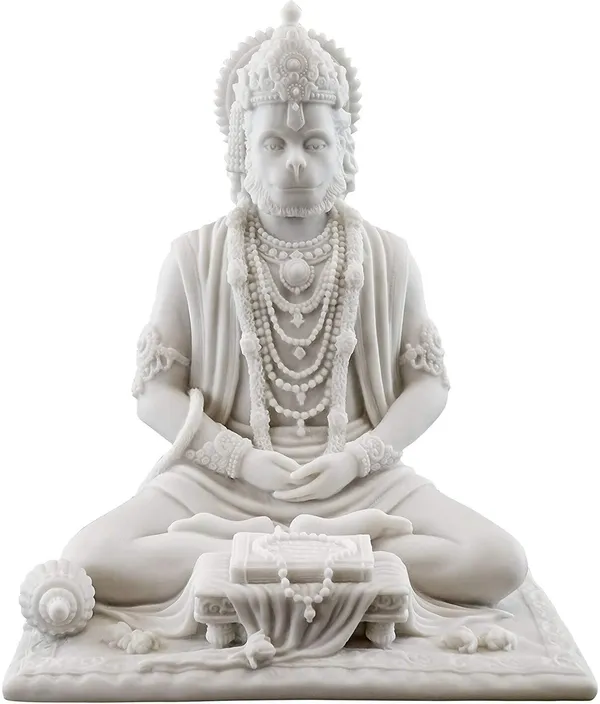 White_Marble_Premium_&_Elegant_Hanuman_Statue