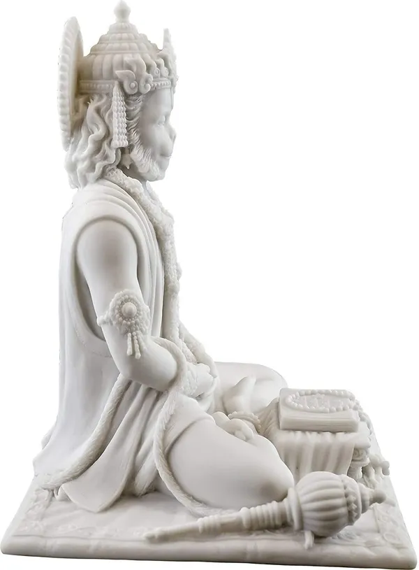 White_Marble_Premium_&_Elegant_Hanuman_Statue