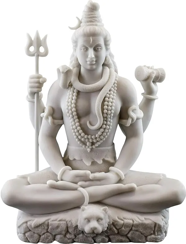 White_Resin_Premium_&_Elegant_Shiva_Statue