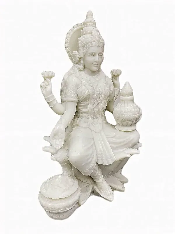 White_Resin_Premium_&_Elegant_Ma_Laxmi_Statue