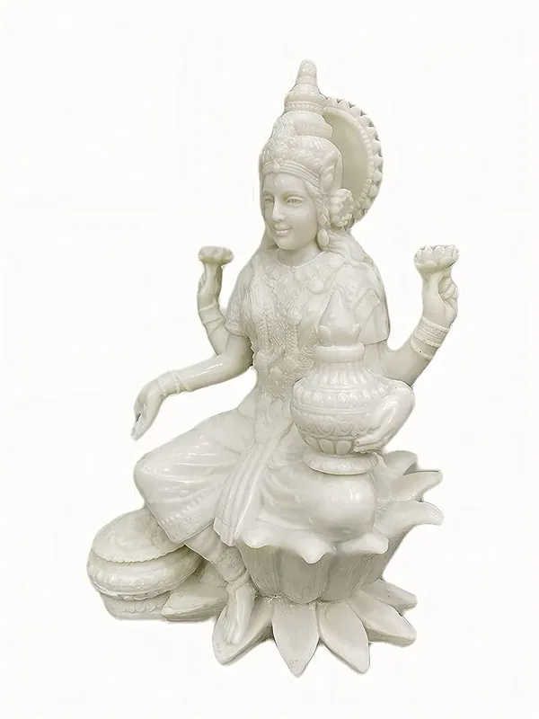 White_Resin_Premium_&_Elegant_Ma_Laxmi_Statue