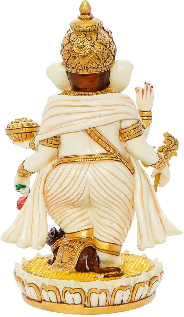 White_Resin_Premium_&_Elegant_Standing_Ganesha_Statue