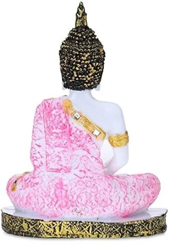 White_&_Pink_Resin_Premium_&_Elegant_Buddha_Statue