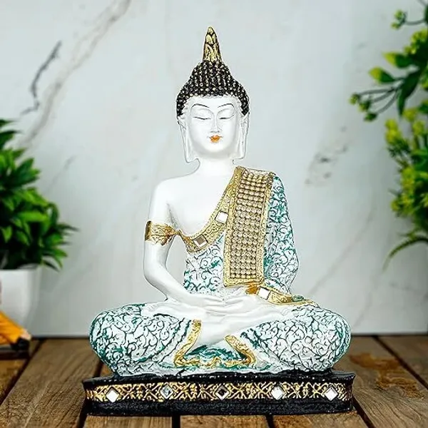Steel_&_Light_Blue_Resin_Premium_&_Elegant_Buddha_Statue