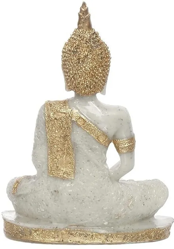 White_&_Gold_Resin_Premium_&_Elegant_Buddha_Statue
