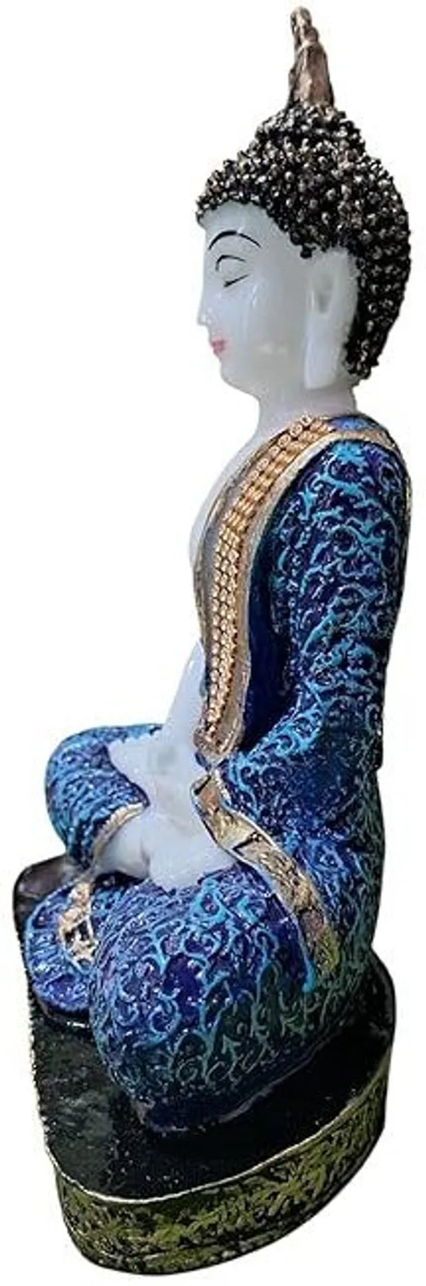 White_&_Blue_Resin_Premium_&_Elegant_Buddha_Statue