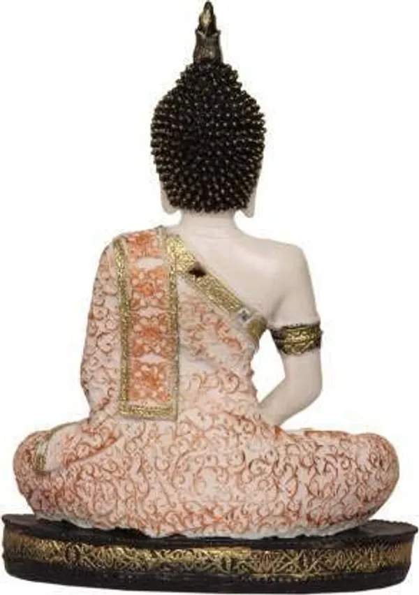 White_&_Peach_Resin_Premium_&_Elegant_Buddha_Statue