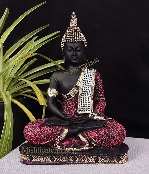 Black_&_Pink_Resin_Premium_&_Elegant_Buddha_Statue