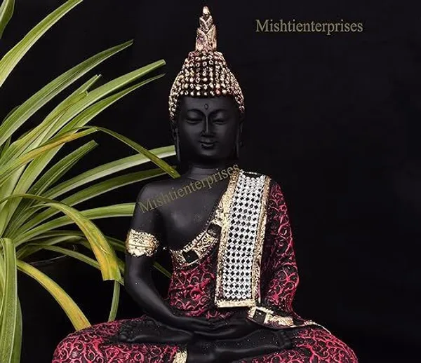 Black_&_Pink_Resin_Premium_&_Elegant_Buddha_Statue