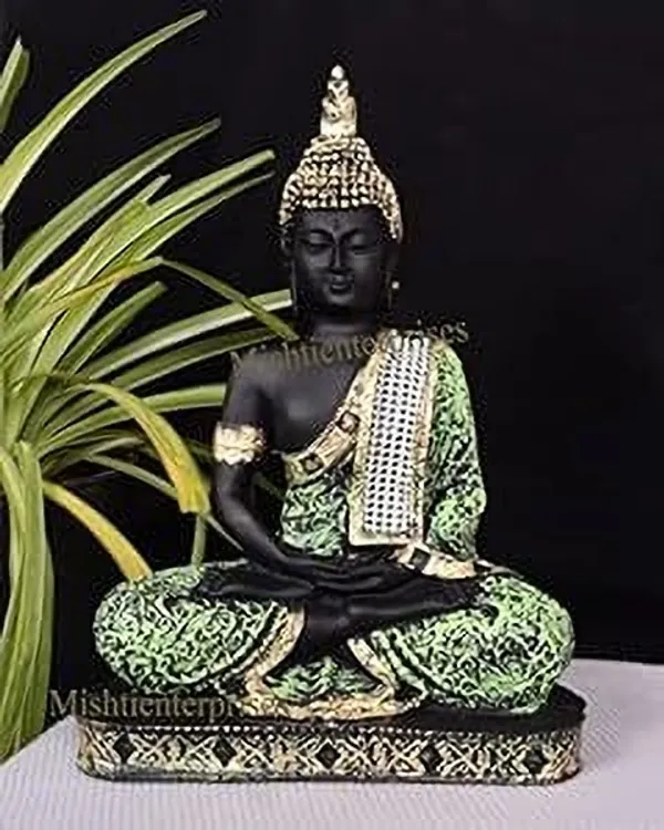 Black_&_Green_Resin_Premium_&_Elegant_Buddha_Statue
