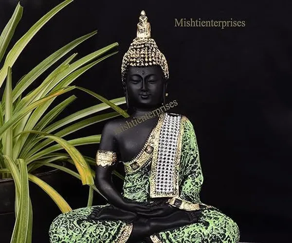 Black_&_Green_Resin_Premium_&_Elegant_Buddha_Statue