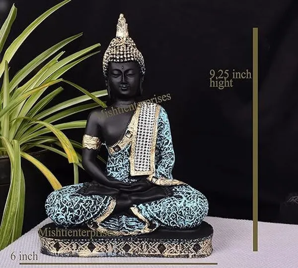 Black_&_Light_Blue_Resin_Premium_&_Elegant_Buddha_Statue