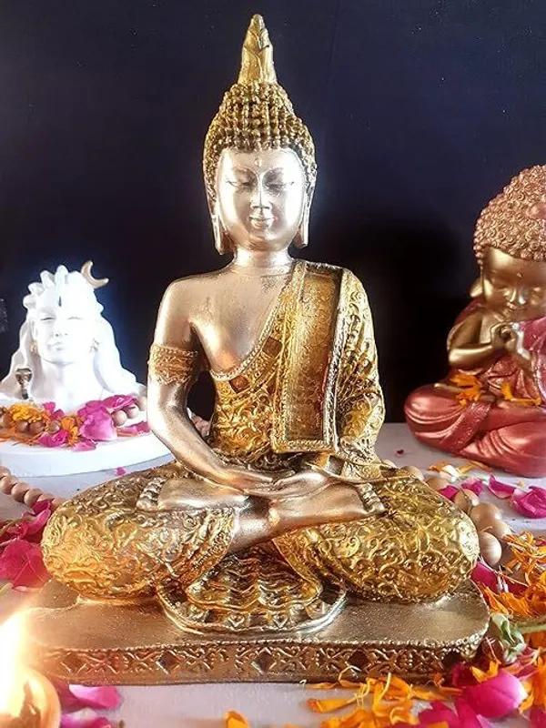 Gold_&_Yellow_Resin_Premium_&_Elegant_Buddha_Statue