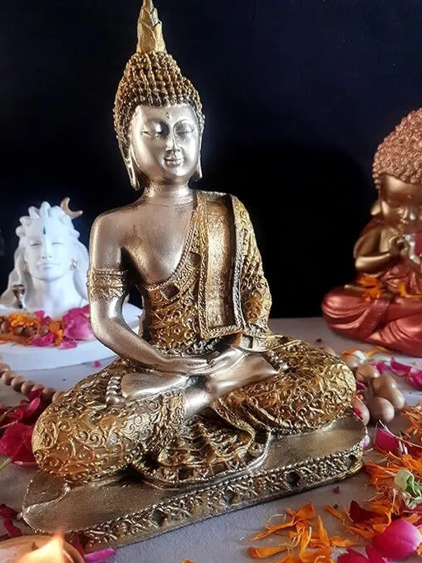 Gold_&_Yellow_Resin_Premium_&_Elegant_Buddha_Statue