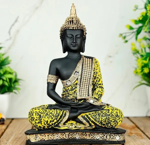 Black_&_Yellow_Resin_Premium_&_Elegant_Buddha_Statue