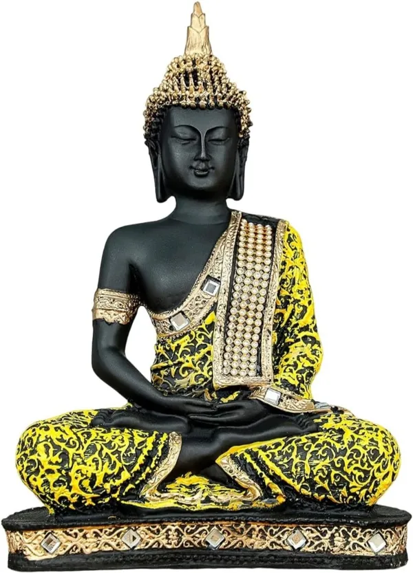 Black_&_Yellow_Resin_Premium_&_Elegant_Buddha_Statue