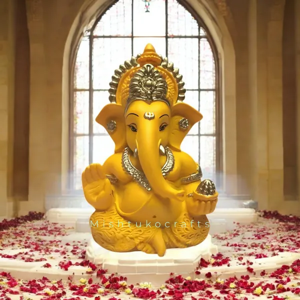 Yellow_Resin_Premium_&_Elegant_Ganesha_Statue