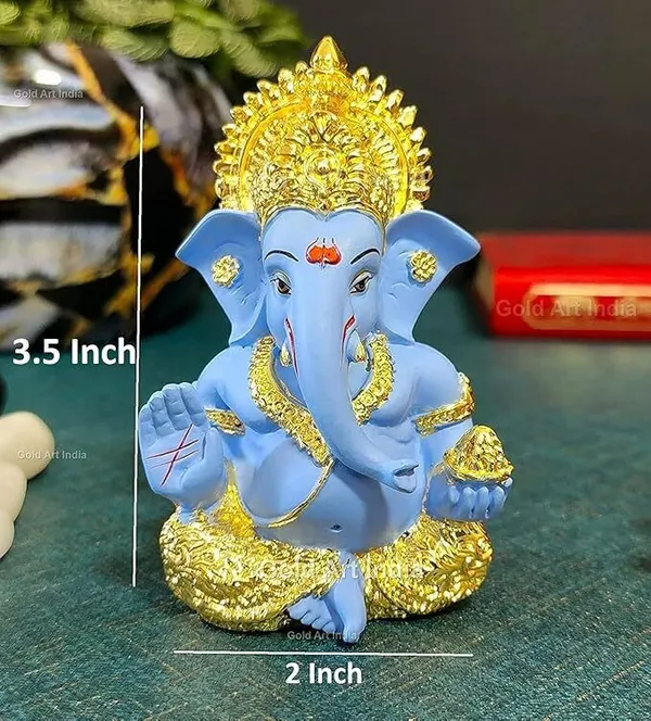 Light_Blue_Resin_Premium_&_Elegant_Ganesha_Statue