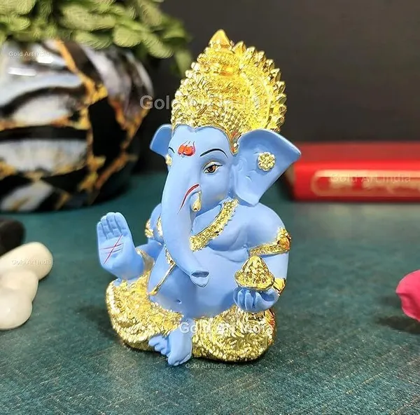 Light_Blue_Resin_Premium_&_Elegant_Ganesha_Statue