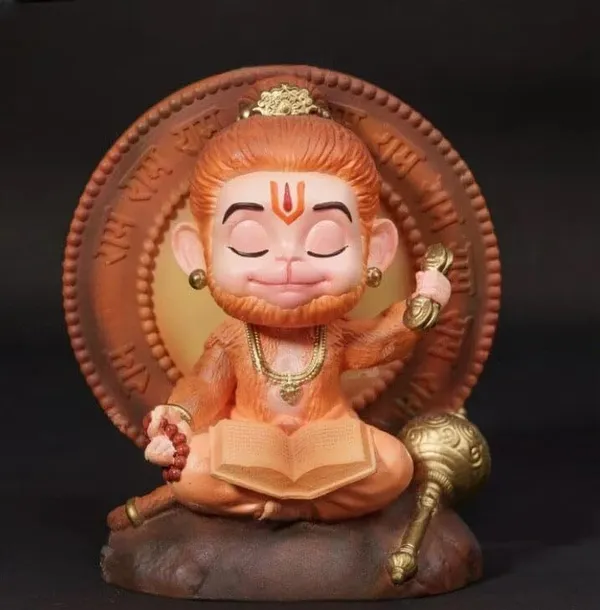 Orange_Resin_Premium_&_Elegant_Hanuman_Statue