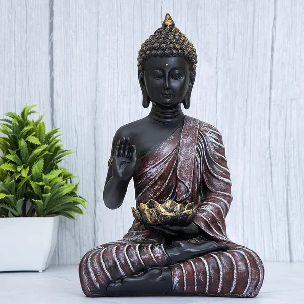 Black_&_Brown_Resin_Premium_&_Elegant_Buddha_Statue