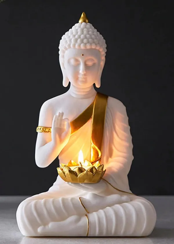 Peach_Resin_Premium_&_Elegant_Buddha_Statue