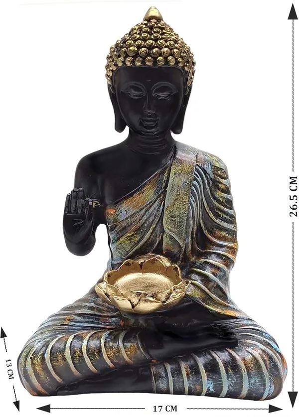Multicolor_&_Black_Resin_Premium_&_Elegant_Buddha_Statue