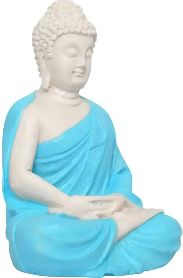 White_&_Blue_Resin_Premium_&_Elegant_Buddha_Statue