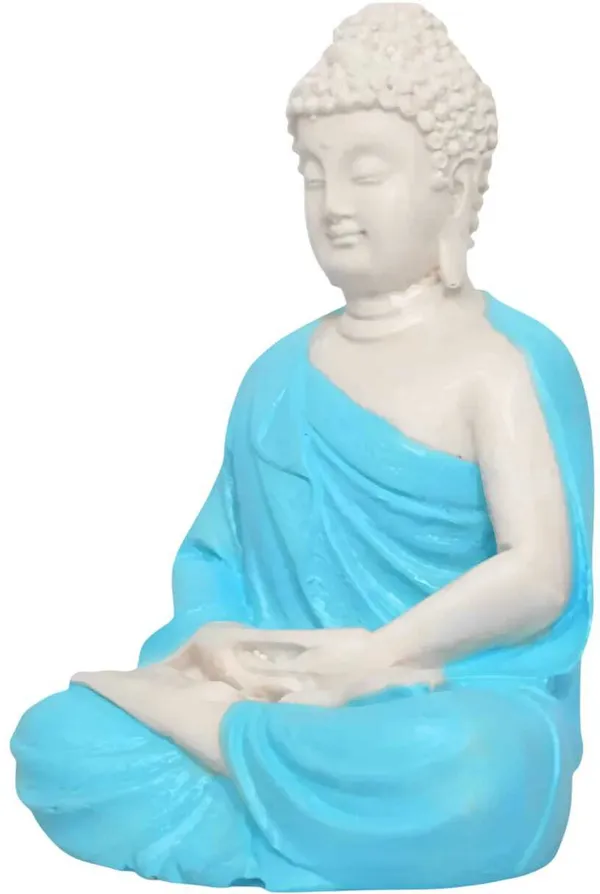 White_&_Blue_Resin_Premium_&_Elegant_Buddha_Statue
