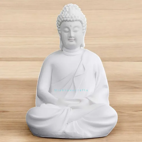 White_Resin_Premium_&_Elegant_Buddha_Statue