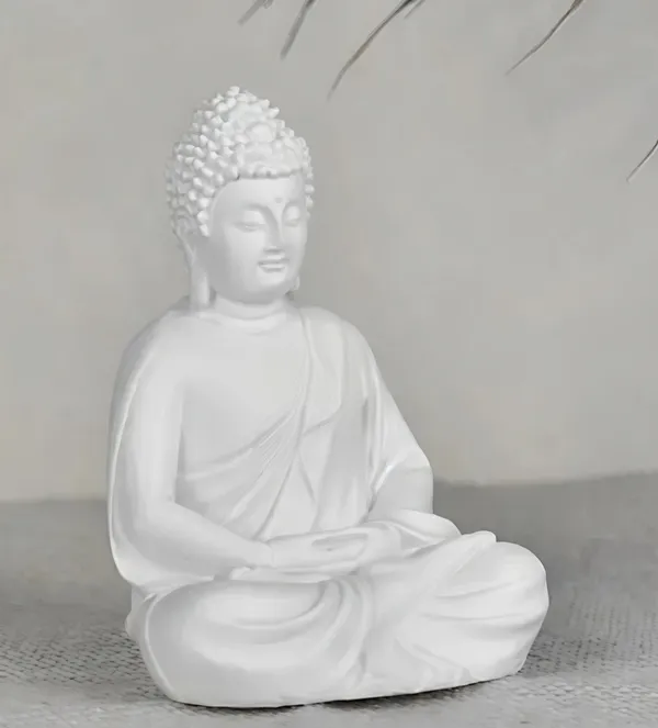 White_Resin_Premium_&_Elegant_Buddha_Statue