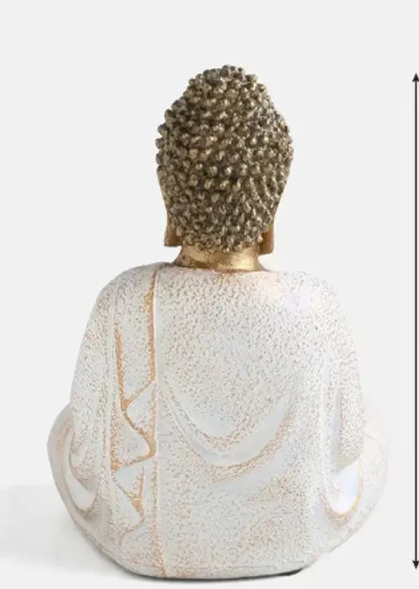 White_&_Gold_Resin_Premium_&_Elegant_Buddha_Statue