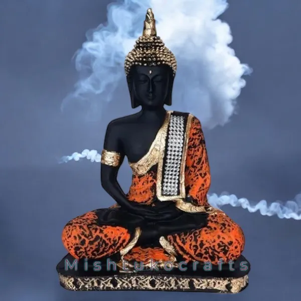 Orange_Resin_Premium_&_Elegant_Buddha_Statue