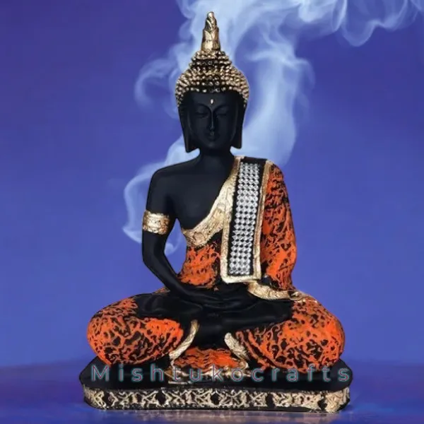 Orange_Resin_Premium_&_Elegant_Buddha_Statue