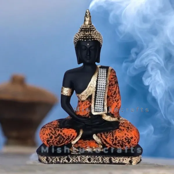Orange_Resin_Premium_&_Elegant_Buddha_Statue