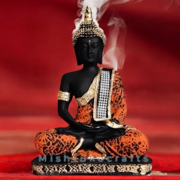 Orange_Resin_Premium_&_Elegant_Buddha_Statue