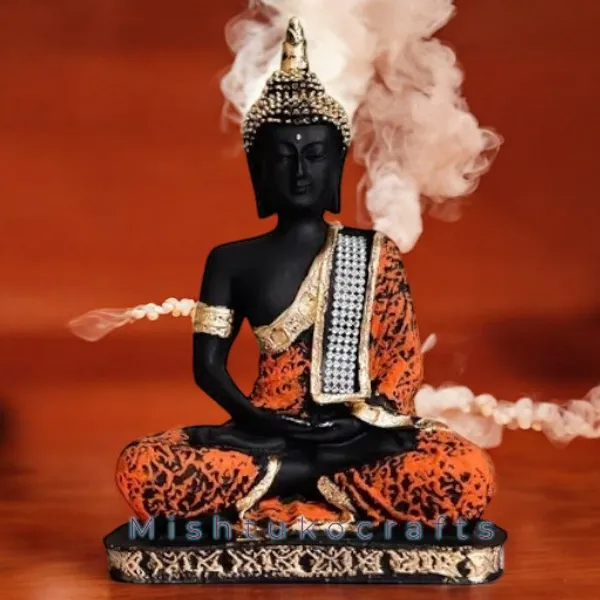 Orange_Resin_Premium_&_Elegant_Buddha_Statue
